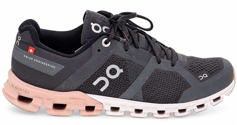 On Cloud Running Shoes Women’s Size 6 Black Gray Rose CloudTec Athletic Sneakers